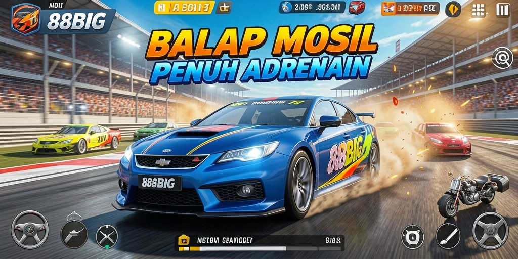 Gameplay Racing yang seru dan mendebarkan di 88BIG.