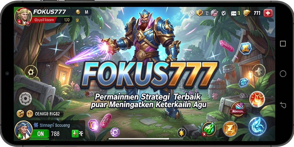 Tangkapan layar gameplay FOKUS777 yang menunjukkan strategi pertempuran yang mendebarkan.