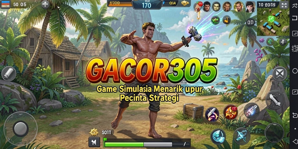Screenshot utama GACOR305 menampilkan gameplay simulasi yang seru dan interaksi pemain.