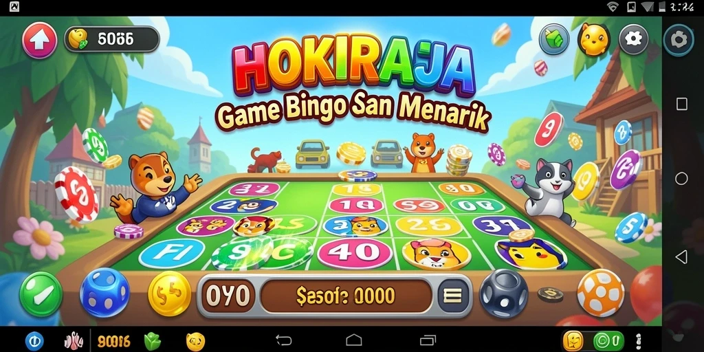 Gameplay seru HOKIRAJA yang penuh tantangan Bingo.