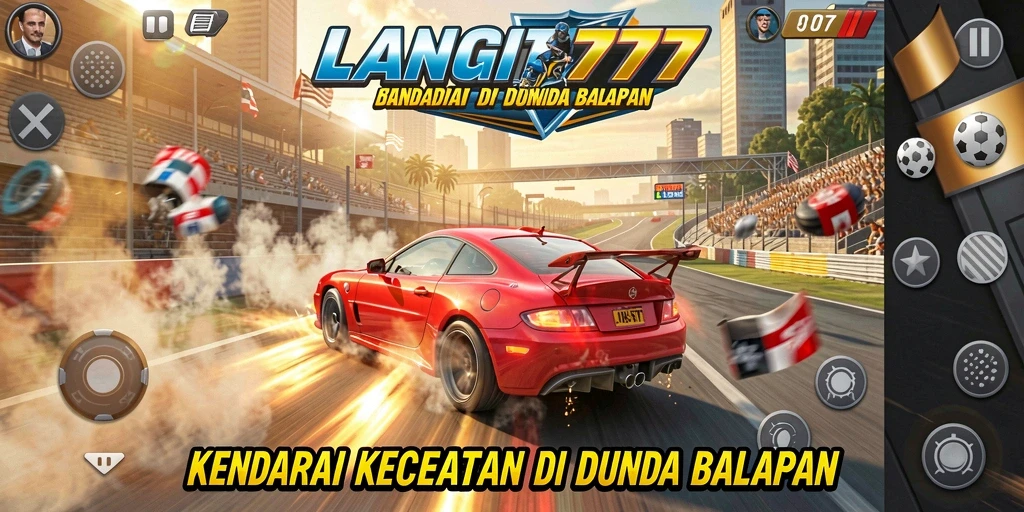 Screenshot LANGIT777 menampilkan aksi balap yang seru dan grafis menakjubkan.