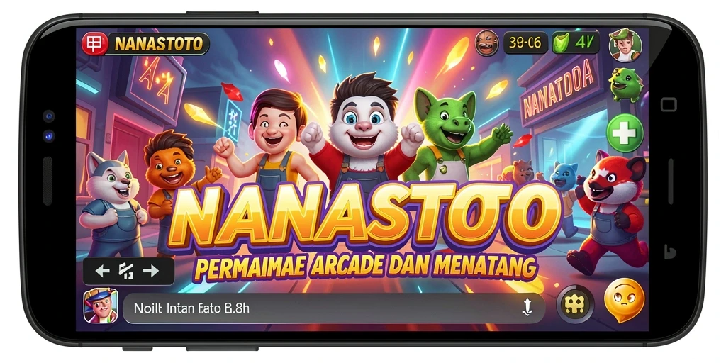 Tampilan gameplay Arcade yang seru dan menantang dari NANASTOTO.
