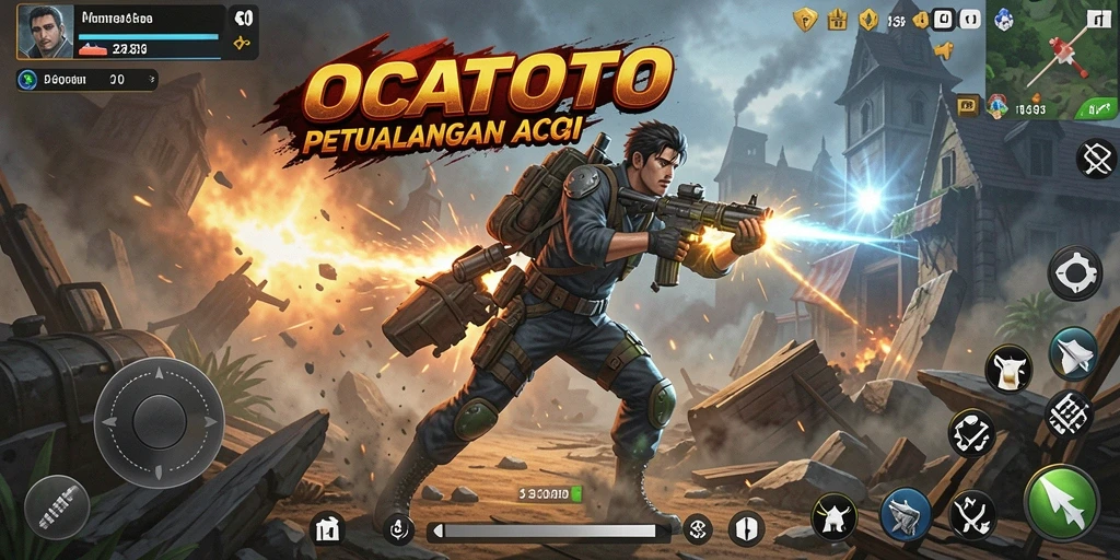 Screenshot utama menampilkan intensitas aksi di OCATOTO.