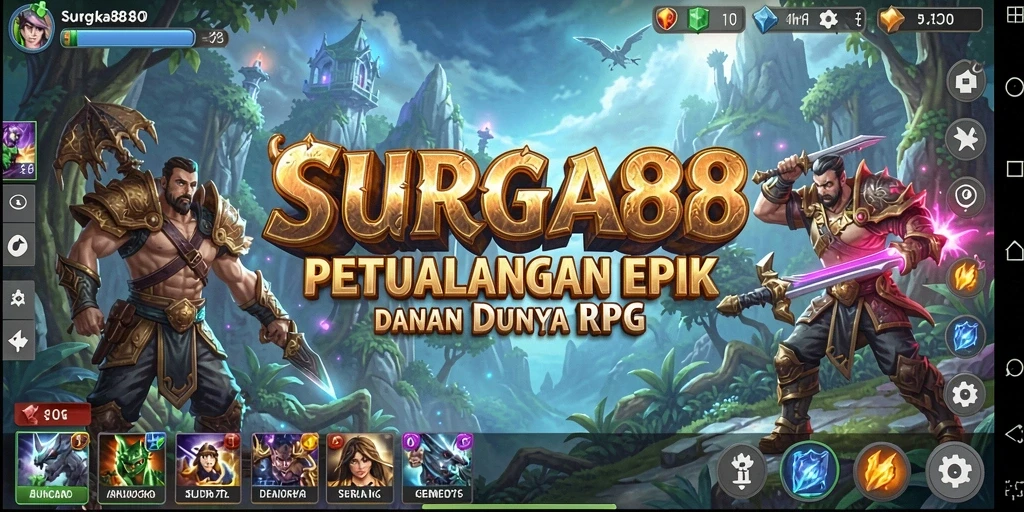 Tampilan dinamis gameplay <strong>SURGA88</strong> yang seru dan penuh aksi.