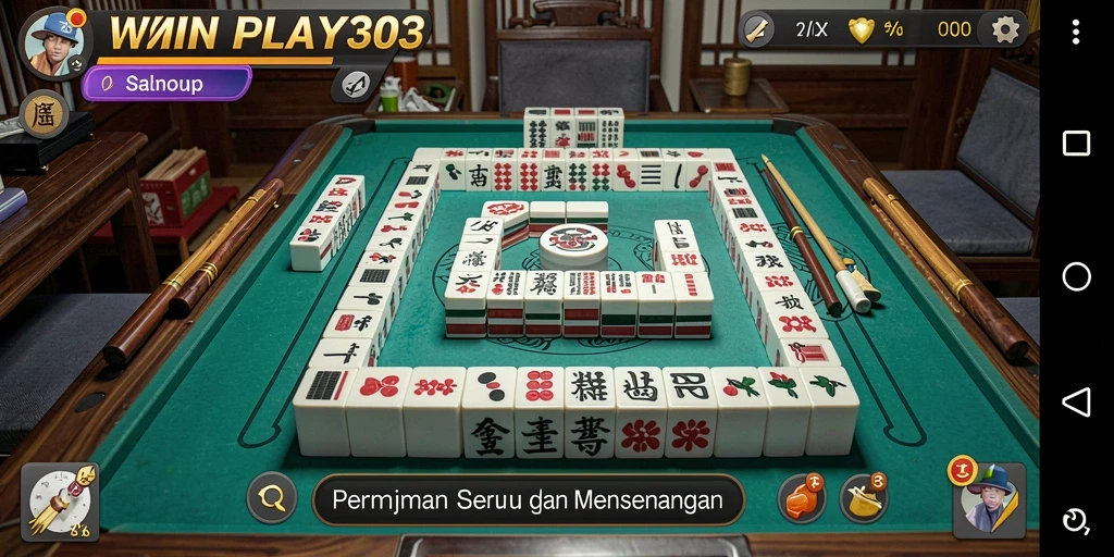Tampilan gameplay Mahjong yang menarik dan intuitif di WINPLAY303.