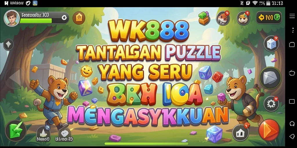 Tampilan gameplay puzzle yang menarik dan menantang.